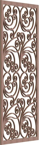 Vista 51 de 9 3/8"W x 24 3/8"H x 1/4"T Marilla Decorativos Paneles de Pared de Madera Calado, Abedul