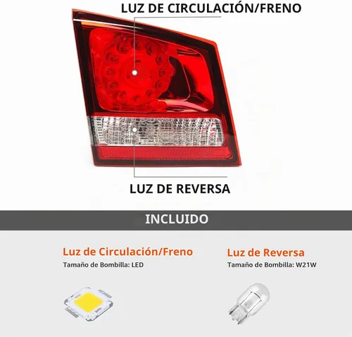 Vista 2 de Luz trasera interior compatible con Dodge Journey 2011-2020 LH