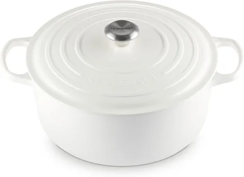 Vista 44 de Le Creuset Horno holandés redondo Signature de hierro fundido esmaltado, 4.5 cuartos de galón., Artichaut
