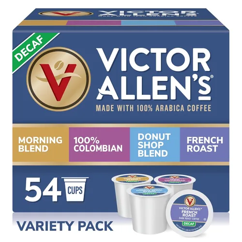 Vista 13 de Victor Allen's - Café descafeinado 100% colombiano, tostado medio, 80 unidades, cápsulas de café de una sola porción para cafeteras Keurig K-Cup