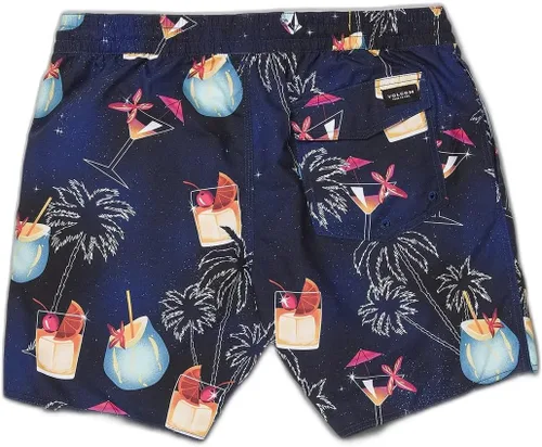 Vista 5 de Volcom Traje de baño estándar de 17 pulgadas con cintura elástica para hombre, Lavanda perla