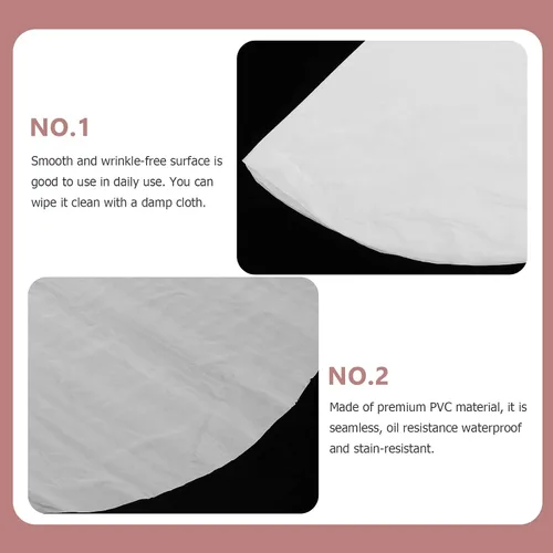 Vista 4 de BESPORTBLE Mantel redondo grueso de plástico desechable para banquetes y restaurantes, protector de mesa, color blanco