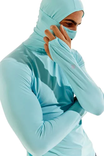Vista 2 de Coolibar Sudadera con capucha para hombre con protección solar UPF 50+ Andros