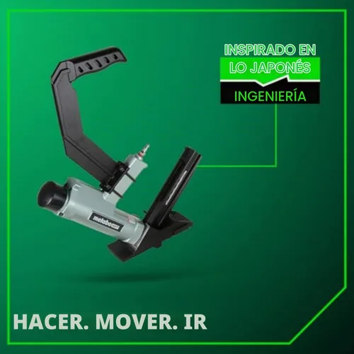 Vista 13 de Metabo HPT Engrapadora para pisos, Clavadoras neumáticas de preferencia profesional en herramientas para pisos, Grapadora neumática con mango