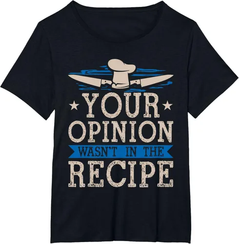 Vista 29 de Cooking Your Opinion Wasnot In The Recipe Chef Cook Baker - Camiseta, Negro, S