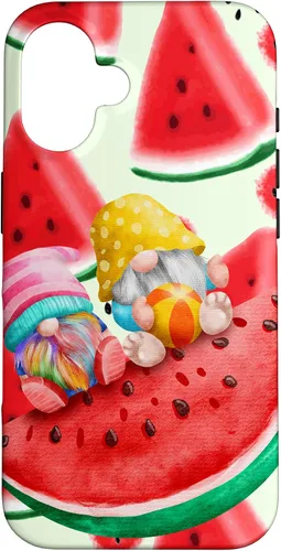 Vista 32 de Summertime with My Gnomies Watermelon Retro Beach Summer Case for iPhone 17