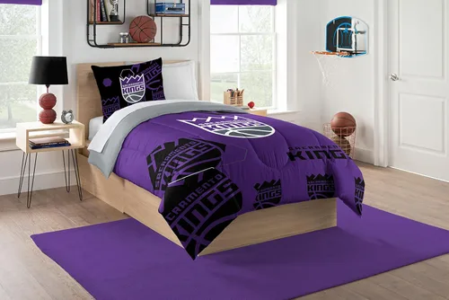 Vista 24 de Northwest NBA Unisex-Adult Comforter and Sham Set Golpe inverso