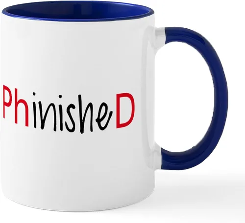 Vista 32 de CafePress Knitting Phd (Projects Half D Mug 11 oz (11.0 fl oz) Taza de café de cerámica