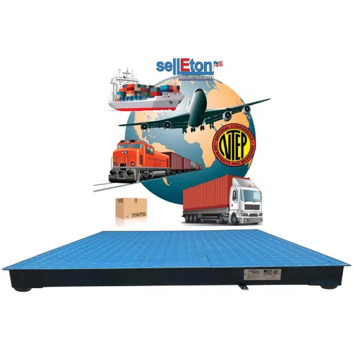 Vista 4 de SellEton SL-800-3x3-5 - Báscula de suelo NTEP Legal para comercio de 36″ x 36″ (3 x 3 pies) + indicador 5000 libras x 1 libra