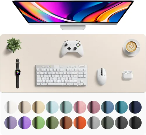 Vista 129 de Aothia - Protector de escritorio de cuero sintético grande, base antideslizante para mouse y superficie para escribir, impermeable, fácil de Agua