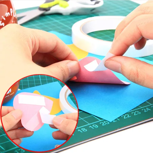Vista 3 de Aniann Cinta de doble cara para manualidades, 6 rollos de cintas de dos caras para arte, álbumes de recortes, fabricación de tarjetas, envoltura