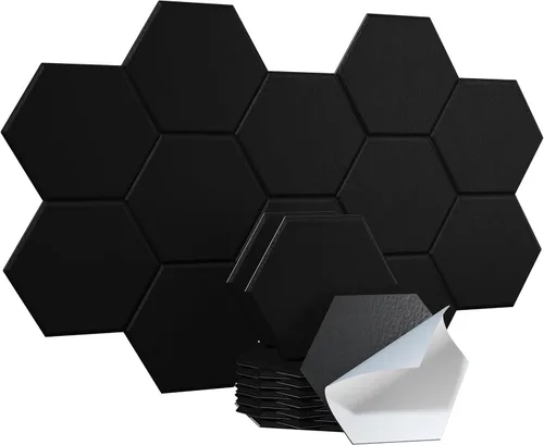 Vista 24 de Paneles acústicos, Magrowill, paquete de 12 paneles de pared insonorizados, paneles acústicos de alta densidad absorbentes de sonido