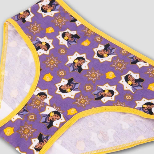Vista 2 de Disney Girls Wish - Ropa interior 100% algodón peinado, 7 unidades, tallas 4, 6, 8