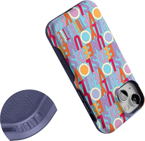 Vista 5 de Funda Casely para iPhone 13 Mini Todo lo que necesitas es amor Beatles Compatible con MagSafe Diseño de funda protectora audaz