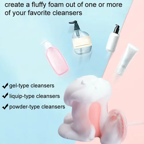 Vista 6 de Máquina de espuma facial, 2 piezas, herramienta de limpieza facial, espumador de crema enriquecedora, limpiador profundo, máquina de espuma