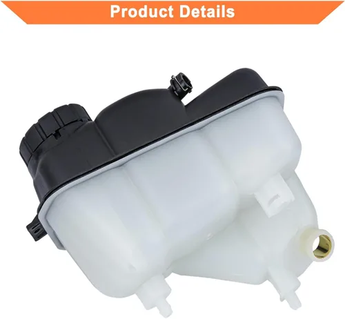 Vista 6 de Depósito de refrigerante del motor Depósito de expansión del radiador con tapa. Sustituye a la parte # 603-283, 2115000049. Compatible con Mercedes