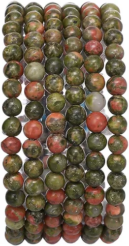 Vista 21 de BEADIA Cuentas redondas de jade africano natural de piedra suelta semipreciosas para hacer joyas 4MM 38cm/hebra