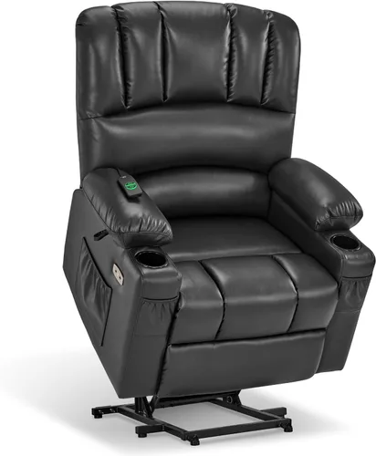 Vista 20 de MCombo Silla reclinable grande para ancianos altos, 7099 Negro