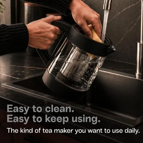 Vista 8 de Control de temperatura del hervidor con infusor de té, mantiene la función caliente para té de hojas sueltas