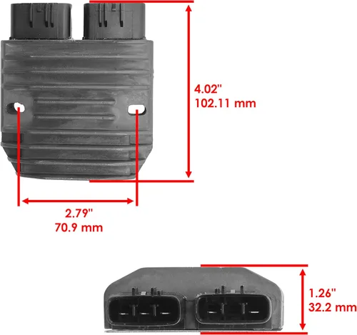 Vista 2 de Caltric Regulador rectificador compatible con Honda Trx420 Fa Fe Fm Te Tm Rancher 420 4X4 2014-2019