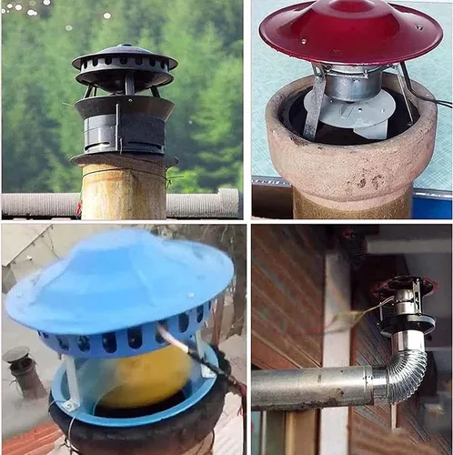 Vista 3 de Ventilador de tiro inducido por chimenea doméstica Ventilador de escape de 120 W, máquina de humo de escape doméstico, ventilador de chimenea