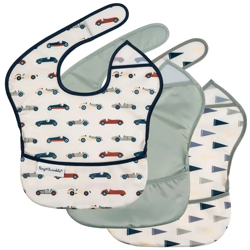 Vista 31 de Tiny Twinkle Baberos Antiderrame para Comer para Bebé Baberos Impermeables y Limpiables para Niños Pequeños con Bolsillo de Recolección Baberos