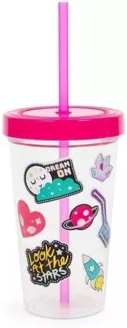 Vista 4 de Fashion Angels Out of This Galaxy - Kit de diseño de vaso con 100 calcomanías impermeables. Sin BPA