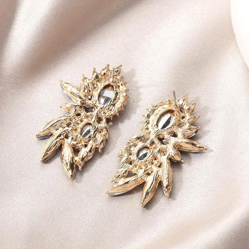 Vista 7 de Aretes colgantes vintage con diamantes de imitación para mujer