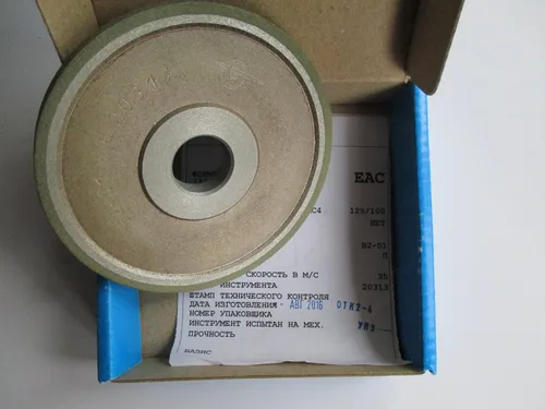 Vista 3 de Diámetro 4 pulgadas (3.937 in) Agujero 0.79" (20 mm) Ancho: 0.4" (10 mm) Tipo: 1A1 Recta abrasiva abrasiva diamante muela para carburo tungsteno