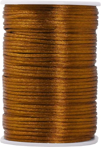Vista 89 de Mandala Crafts Cordón de satén de cola de rattail de 0.02 in para nudos chinos de macramé