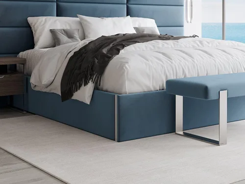 Vista 31 de VANT Cama de plataforma tapizada, tamaño Queen, color beige Boucle, marco de cama de fácil montaje, no necesita somier, base para un apoyo óptimo