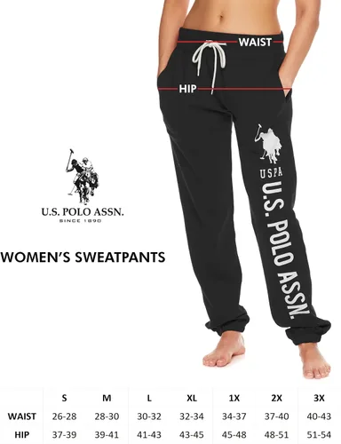 Vista 6 de U.S. Polo Assn. Essentials Womens Basic French Terry Joggers with Pockets Sweatpants for Women