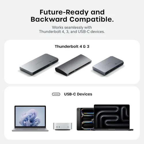 Vista 8 de Satechi Cable Thunderbolt 5 certificado, carga PD de 240 W, datos de 120 Gb