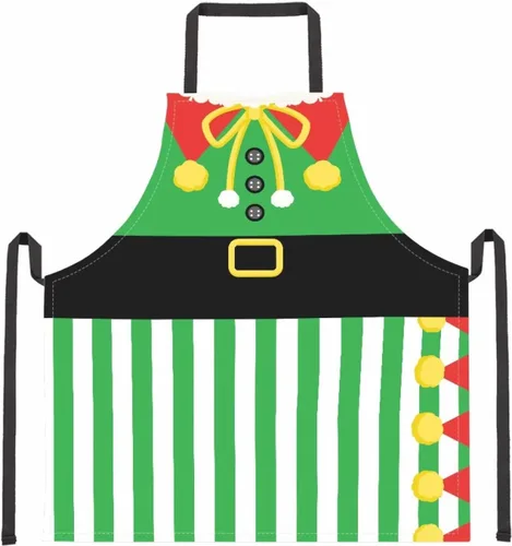Vista 138 de Dreaweet Delantal de cocina unisex con cuello ajustable de Navidad