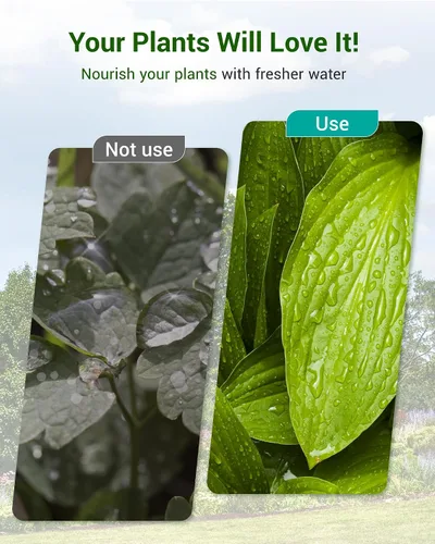 Vista 3 de AQUA CREST Filtro de agua para manguera de jardín para plantas, reduce en gran medida el cloro, el olor, mejora la salud de las plantas, ideal