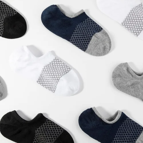 Vista 5 de IDEGG - Calcetines invisibles para hombre de corte bajo, calcetines cortos de tobillo para hombres, calcetines deportivos casuales con agarre