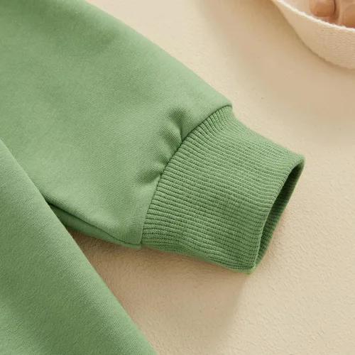 Vista 4 de Disfraz de Halloween para bebé, sudadera de calabaza con cuello redondo, suéter de manga larga, ropa de otoño