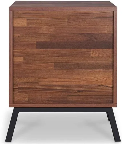 Vista 6 de Acme Karine - Mesa auxiliar de madera con 2 cajones en nogal y negro arenoso