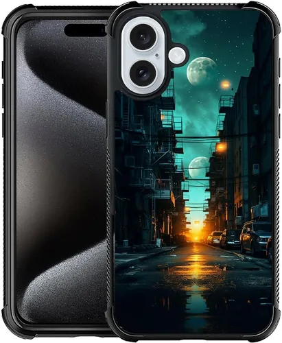 Vista 113 de CARLOCA Funda compatible con iPhone 15, increíble patrón de luz espacial nebulosa para niñas y niños, ultra protección, a prueba de golpes
