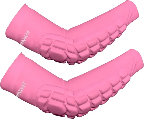 Vista 9 de Frelaxy Mangas Acolchadas para Codo y Antebrazo Paquete de 2 Almohadillas de Compresión a Prueba de Choques para Fútbol Americano, Baloncesto
