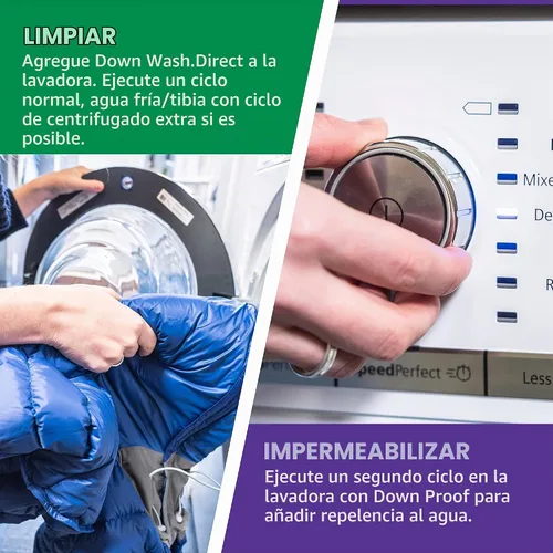 Vista 5 de Nikwax Down, Down DUO-Pack, 300ml, Detergente de lavado y impermeabilización para prendas de plumón, añade repelencia al agua DWR a chaquetas, ropa