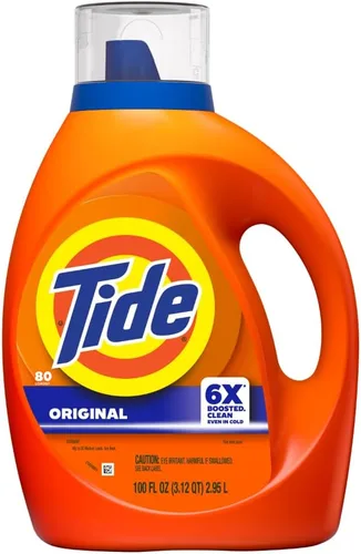 Vista 14 de Tide Laundry Detergent Liquid, Original Scent, 80 Loads, 100 FL OZ, Works on 100% of Common Stains, Laundry Soap, Liquid Laundry Detergent