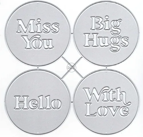Vista 23 de DzIxY Happy Birthday Abrazos Palabras Troqueles de corte de metal para hacer tarjetas, kit de papel de relieve, troquelados, plantillas de máquina