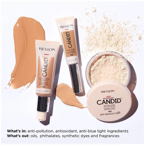 Vista 6 de Revlon PhotoReady - Polvo fijador, maquillaje facial difuminador sincero, anticontaminación, ligero y transpirable, alto pigmento, acabado natural