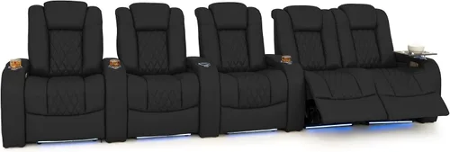 Vista 11 de Seatcraft Asientos de cine en casa Virtuoso LT Tawny Single reclinable Leonado
