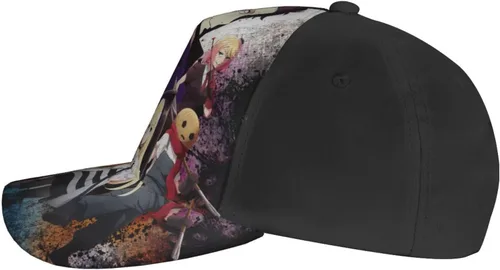 Vista 3 de Angels of Death Cap Fashion 3D Printed Cartoon Adjustable Baseball Hat for Men Black