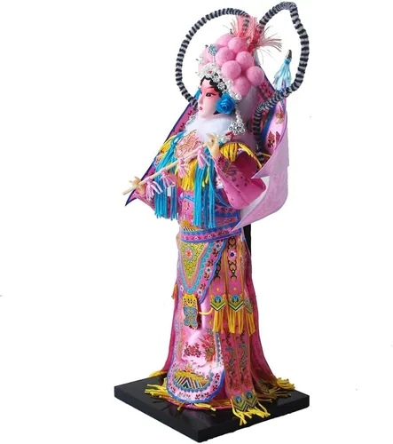 Vista 2 de NW Figura de seda de artesanía tradicional china de 12 pulgadas, adornos coleccionables de personajes antiguos chinos para decoración del hogar