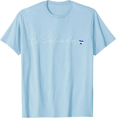 Vista 75 de Camiseta Simple Love El Salvadoreño con diseño de corazón en El Salvador