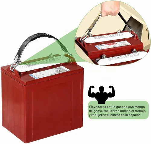 Vista 6 de 10L0L Correa de elevación de batería para carrito de golf, funciona para baterías de celdas profundas de Troya, correa universal de celda profunda
