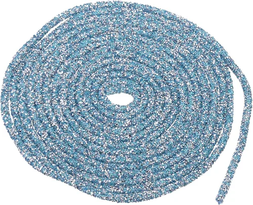 Vista 39 de MECCANIXITY Cuerda de lentejuelas con purpurina de 2.5 yardas, 6mm, 0.24 pulgadas, cuerda de tubo de lentejuelas con diamantes de imitación